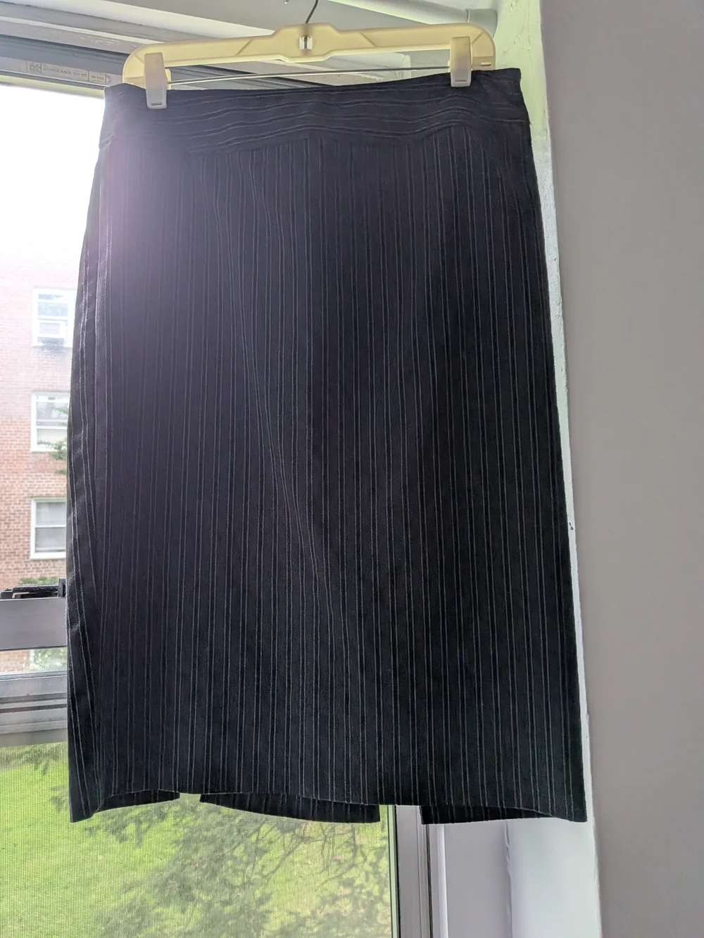Candie's Gray Pinstriped Pencil Skirt